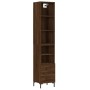 Tall brown oak plywood sideboard 34.5x34x180 cm by vidaXL, Sideboards - Ref: Foro24-3189772, Price: 98,52 €, Discount: %