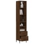 Tall brown oak plywood sideboard 34.5x34x180 cm by vidaXL, Sideboards - Ref: Foro24-3189772, Price: 98,52 €, Discount: %