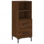 Aparador alto madera contrachapada roble marrón 34,5x34x180 cm de vidaXL, Aparadores - Ref: Foro24-3189772, Precio: 98,52 €, ...