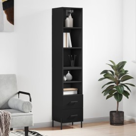 Aparador de madera contrachapada negro 34,5x34x180 cm de vidaXL, Aparadores - Ref: Foro24-3189774, Precio: 102,97 €, Descuent...