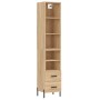 Aparador de madera contrachapada roble Sonoma 34,5x34x180 cm de vidaXL, Aparadores - Ref: Foro24-3189776, Precio: 108,62 €, D...