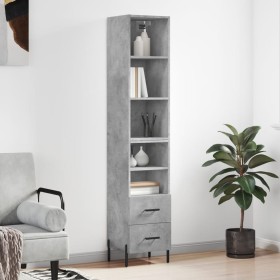 Concrete gray plywood sideboard 34.5x34x180 cm by vidaXL, Sideboards - Ref: Foro24-3189777, Price: 108,15 €, Discount: %