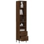 Tall brown oak plywood sideboard 34.5x34x180 cm by vidaXL, Sideboards - Ref: Foro24-3189780, Price: 101,99 €, Discount: %