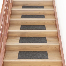 Self-adhesive stair tread mat, set of 15, anthracite color, 60x25 cm by vidaXL, Stair mats - Ref: Foro24-326920, Price: 37,99...