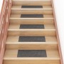 Alfombrilla autoadhesiva de escalera 15 uds antracita 60x25 cm de vidaXL, Alfombrillas para escalones - Ref: Foro24-326920, P...