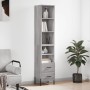 Aparador alto madera contrachapada gris Sonoma 34,5x34x180 cm de vidaXL, Aparadores - Ref: Foro24-3189779, Precio: 102,67 €, ...