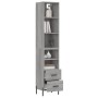 Aparador alto madera contrachapada gris Sonoma 34,5x34x180 cm de vidaXL, Aparadores - Ref: Foro24-3189779, Precio: 102,67 €, ...