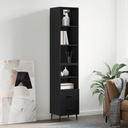 Black plywood sideboard 34.5x34x180 cm by vidaXL, Sideboards - Ref: Foro24-3189782, Price: 99,91 €, Discount: %