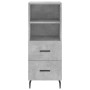 Aparador de madera contrachapada gris hormigón 34,5x34x180 cm de vidaXL, Aparadores - Ref: Foro24-3189785, Precio: 102,99 €, ...