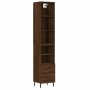 Aparador alto madera contrachapada roble marrón 34,5x34x180 cm de vidaXL, Aparadores - Ref: Foro24-3189788, Precio: 98,24 €, ...