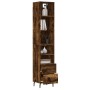 Aparador de madera contrachapada roble ahumado 34,5x34x180 cm de vidaXL, Aparadores - Ref: Foro24-3189786, Precio: 92,17 €, D...