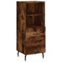 Aparador de madera contrachapada roble ahumado 34,5x34x180 cm de vidaXL, Aparadores - Ref: Foro24-3189786, Precio: 92,17 €, D...