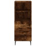 Aparador de madera contrachapada roble ahumado 34,5x34x180 cm de vidaXL, Aparadores - Ref: Foro24-3189786, Precio: 92,17 €, D...