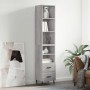 Aparador alto madera contrachapada gris Sonoma 34,5x34x180 cm de vidaXL, Aparadores - Ref: Foro24-3189787, Precio: 98,48 €, D...