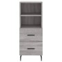 Aparador alto madera contrachapada gris Sonoma 34,5x34x180 cm de vidaXL, Aparadores - Ref: Foro24-3189787, Precio: 98,48 €, D...