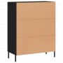 Aparador de madera de ingeniería negro 69,5x34x90 cm de vidaXL, Aparadores - Ref: Foro24-830205, Precio: 97,89 €, Descuento: %