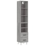 Aparador alto madera contrachapada gris Sonoma 34,5x34x180 cm de vidaXL, Aparadores - Ref: Foro24-3189763, Precio: 93,11 €, D...