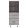 Aparador alto madera contrachapada gris Sonoma 34,5x34x180 cm de vidaXL, Aparadores - Ref: Foro24-3189763, Precio: 93,11 €, D...