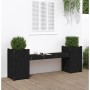 Banco con jardineras madera maciza de pino negro 180x36x63 cm de vidaXL, Bancos de jardín - Ref: Foro24-825167, Precio: 103,4...