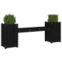 Banco con jardineras madera maciza de pino negro 180x36x63 cm de vidaXL, Bancos de jardín - Ref: Foro24-825167, Precio: 103,4...