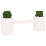 Solid white pine wood bench with planters 180x36x63 cm by vidaXL, garden benches - Ref: Foro24-825164, Price: 147,55 €, Disco...