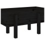 Solid black pine wood planter 62x30x38 cm by vidaXL, Pots and planters - Ref: Foro24-825181, Price: 42,99 €, Discount: %