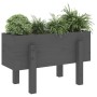 Jardinera madera maciza de pino gris 62x30x38 cm de vidaXL, Maceteros y jardineras - Ref: Foro24-825179, Precio: 44,99 €, Des...