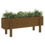 Arriate elevado de jardín madera pino marrón miel 101x30x38 cm de vidaXL, Maceteros y jardineras - Ref: Foro24-825187, Precio...