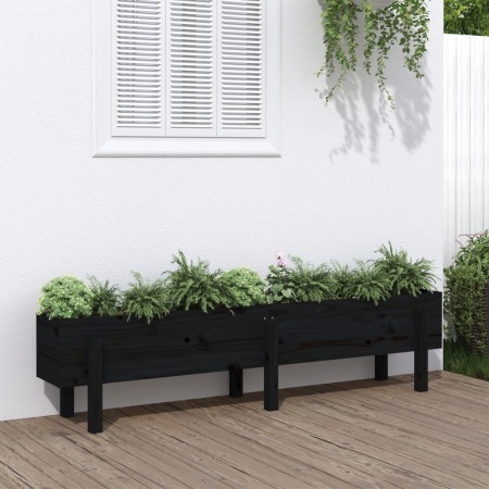 Raised garden bed solid black pine wood 160x30x38 cm by vidaXL, Pots and planters - Ref: Foro24-825195, Price: 75,99 €, Disco...