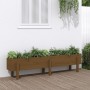 Arriate elevado de jardín madera pino marrón miel 160x30x38 cm de vidaXL, Maceteros y jardineras - Ref: Foro24-825194, Precio...