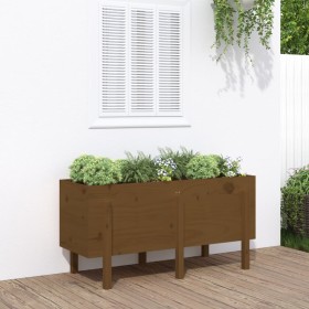 Raised garden bed made of brown honey pine wood 121x50x57 cm by vidaXL, Pots and planters - Ref: Foro24-825229, Price: 123,82...