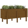 Raised garden bed made of brown honey pine wood 121x50x57 cm by vidaXL, Pots and planters - Ref: Foro24-825229, Price: 123,82...