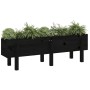 Raised garden bed solid black pine wood 121x30x38 cm by vidaXL, Pots and planters - Ref: Foro24-825202, Price: 70,14 €, Disco...