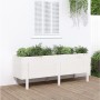 Elevated garden bed made of solid white pine wood 160x50x57cm by vidaXL, Pots and planters - Ref: Foro24-825220, Price: 139,6...