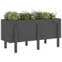 Raised garden bed solid gray pine wood 121x50x57 cm by vidaXL, Pots and planters - Ref: Foro24-825228, Price: 103,54 €, Disco...