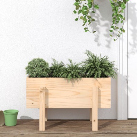 Jardinera madera maciza de pino 62x30x38 cm de vidaXL, Maceteros y jardineras - Ref: Foro24-825177, Precio: 40,87 €, Descuent...