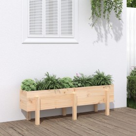 Elevated garden bed made of solid pine wood 121x30x38 cm by vidaXL, Pots and planters - Ref: Foro24-825198, Price: 38,48 €, D...