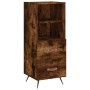 Aparador de madera contrachapada roble ahumado 34,5x34x180 cm de vidaXL, Aparadores - Ref: Foro24-3189738, Precio: 89,49 €, D...