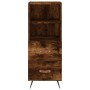 Aparador de madera contrachapada roble ahumado 34,5x34x180 cm de vidaXL, Aparadores - Ref: Foro24-3189738, Precio: 89,49 €, D...