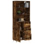 Aparador alto madera contrachapada roble ahumado 69,5x34x180 cm de vidaXL, Aparadores - Ref: Foro24-3190002, Precio: 140,20 €...