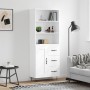 Aparador alto madera contrachapada blanco 69,5x34x180 cm de vidaXL, Aparadores - Ref: Foro24-3190013, Precio: 146,02 €, Descu...