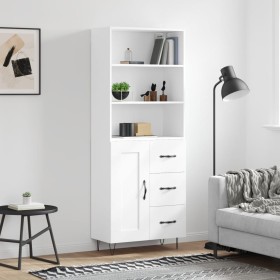 Tall white plywood sideboard 69.5x34x180 cm by vidaXL, Sideboards - Ref: Foro24-3190013, Price: 144,99 €, Discount: %