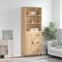 Aparador alto madera contrachapada color roble 69,5x34x180 cm de vidaXL, Aparadores - Ref: Foro24-3190040, Precio: 146,17 €, ...