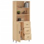 Aparador alto madera contrachapada color roble 69,5x34x180 cm de vidaXL, Aparadores - Ref: Foro24-3190040, Precio: 146,17 €, ...