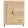 Aparador alto madera contrachapada color roble 69,5x34x180 cm de vidaXL, Aparadores - Ref: Foro24-3190040, Precio: 146,17 €, ...