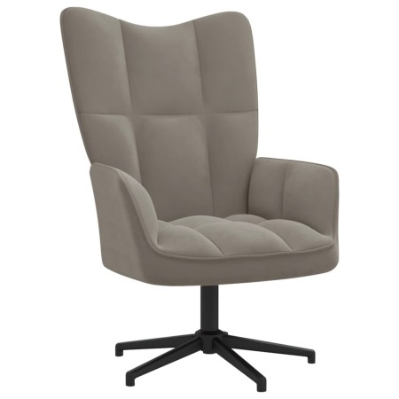 Light gray velvet recliner by vidaXL, Armchairs - Ref: Foro24-328095, Price: 119,89 €, Discount: %