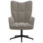 Sillón de relax de terciopelo gris claro de vidaXL, Sillones - Ref: Foro24-328095, Precio: 119,89 €, Descuento: %