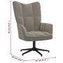 Sillón de relax de terciopelo gris claro de vidaXL, Sillones - Ref: Foro24-328095, Precio: 119,89 €, Descuento: %