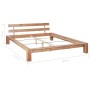 Estructura de cama de madera maciza de roble 160x200 cm de vidaXL, Camas y somieres - Ref: Foro24-247265, Precio: 417,99 €, D...