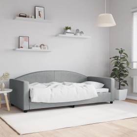 Light gray fabric sofa bed 90x190 cm by vidaXL, Beds and slatted bases - Ref: Foro24-354121, Price: 206,99 €, Discount: %